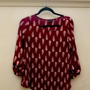 Patterned Blouse - Great for office!